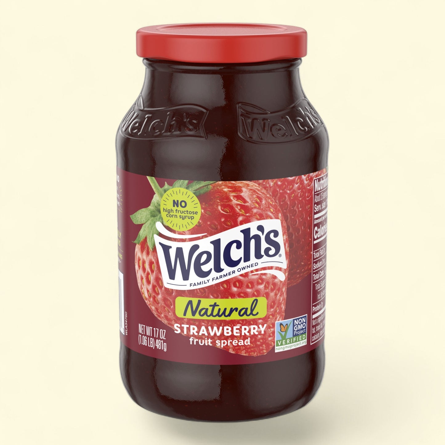 Confiture de fraises naturelle Welch's, pot de 480 g