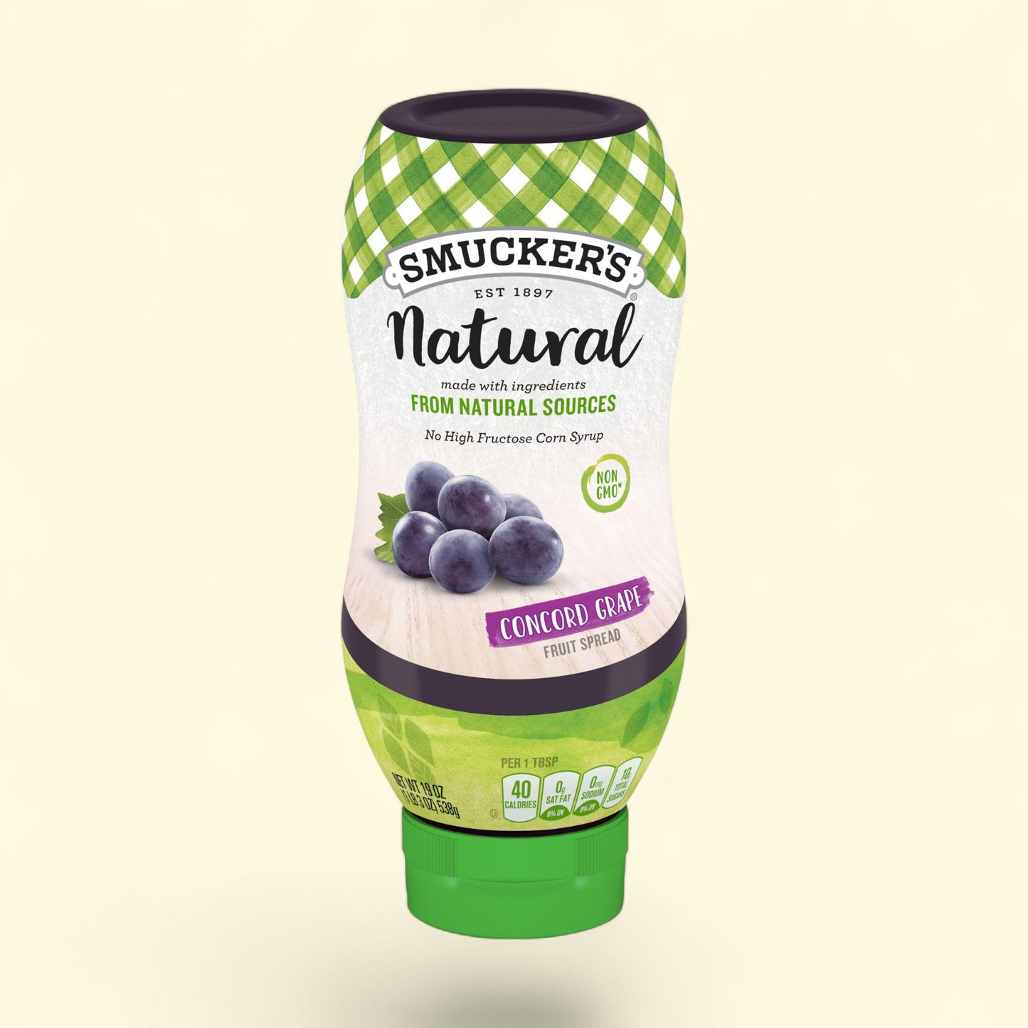 Smucker's Concord Grape Squeezable Fruit Spread, Natural, 19oz
