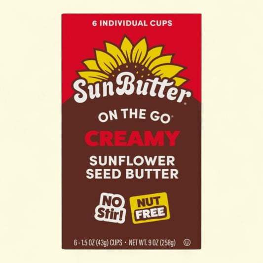 On The Go SunButter, beurre de graines de tournesol, texture crémeuse, 42 g, lot de 6