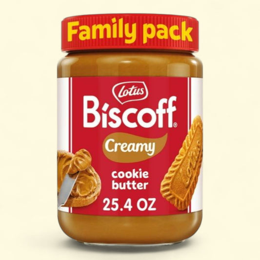 Pâte à tartiner crémeuse au beurre de biscuits Lotus Biscoff, 725 g