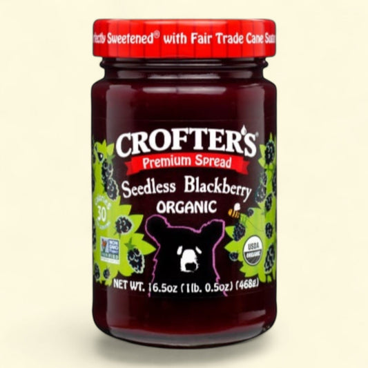 Crofter's Organic Seedless Blackberry Premium Fruit Spread, 16.5 oz