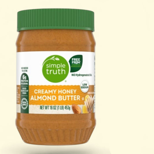 Simple Truth, beurre d'amande au miel, texture onctueuse, pas besoin de remuer, 450 g