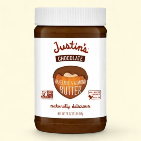 Beurre de chocolat, noisettes et amandes Justin's, 450 g