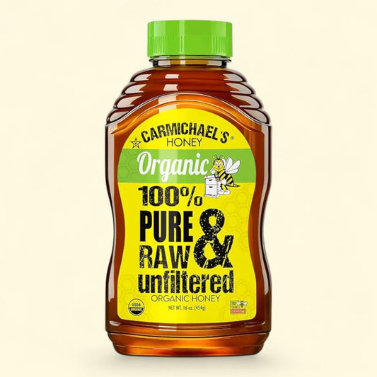 Carmichael's Honey, Organic Raw & Unfiltered Honey, 16oz
