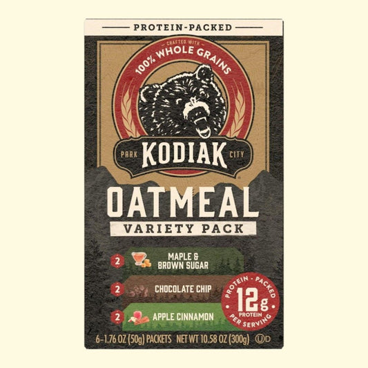 Kodiak Instant Oatmeal Packets, Variety Pack, 1.76 oz (6 Count)