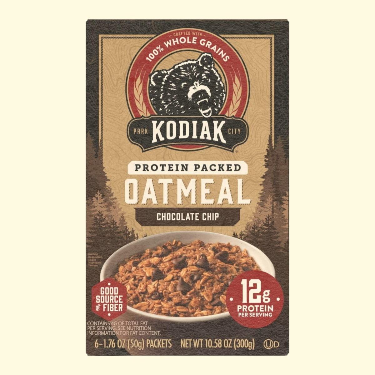 Kodiak Protein-Packed Chocolate Chip Oatmeal Packets, 1.76 oz (6 Count)