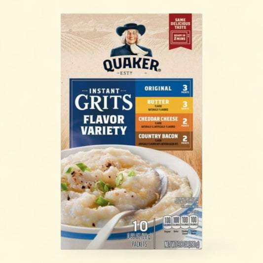 Quaker, Instant Grits, 9.8 oz — authentic US product shipped worldwide by Treatspree