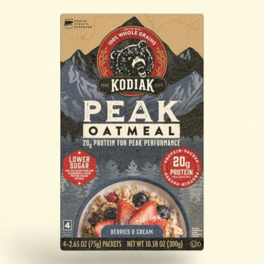 Kodiak Peak Berries and Cream Instant Oatmeal Packets, 2.65 oz (4 Count)