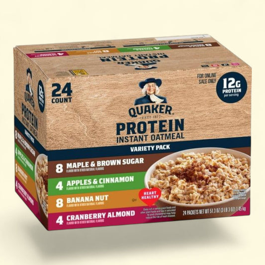 Assortiment de flocons d'avoine instantanés Quaker, 1,46 kg, lot de 24
