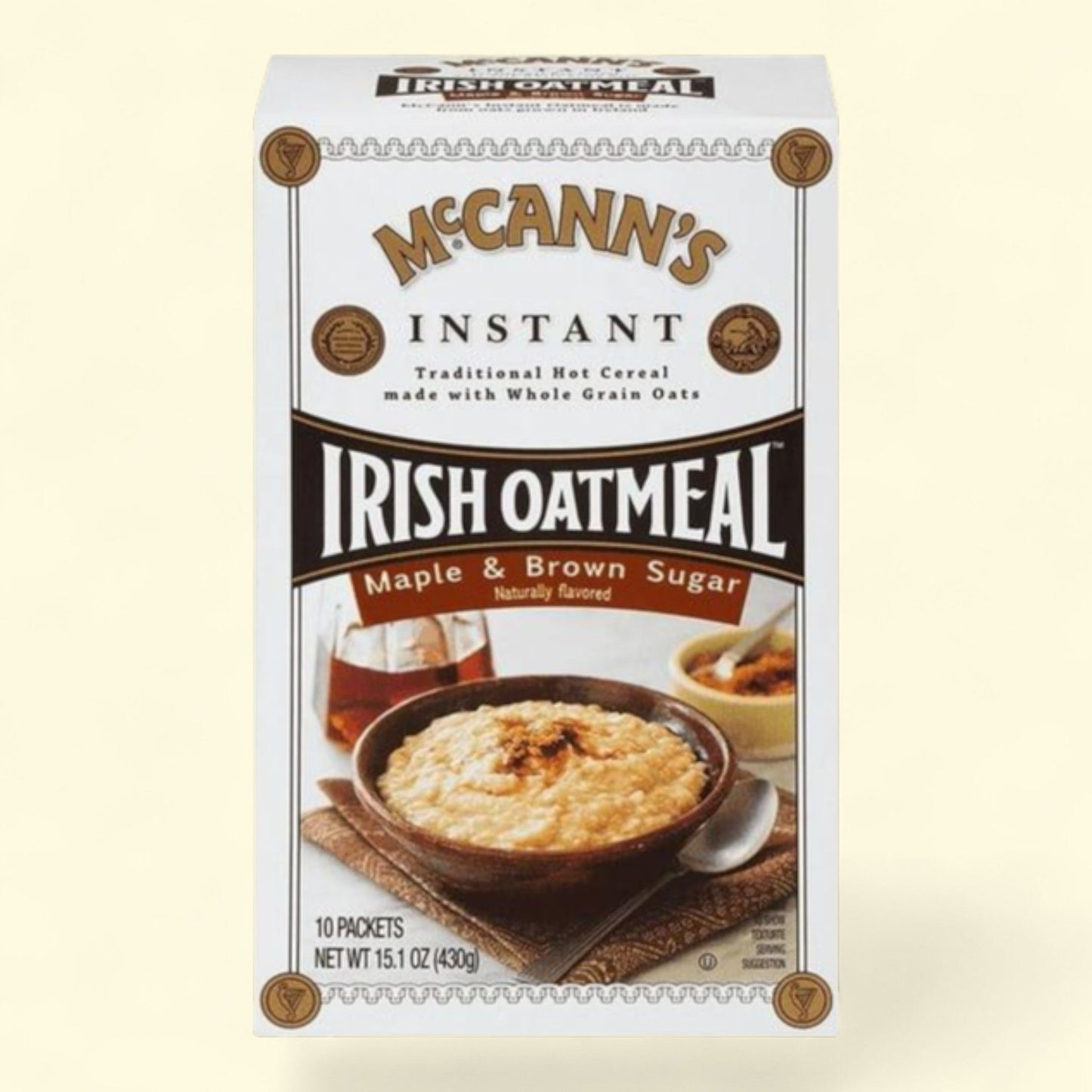 McCann's Instant Irish Oatmeal, Maple & Brown Sugar, 10 Count