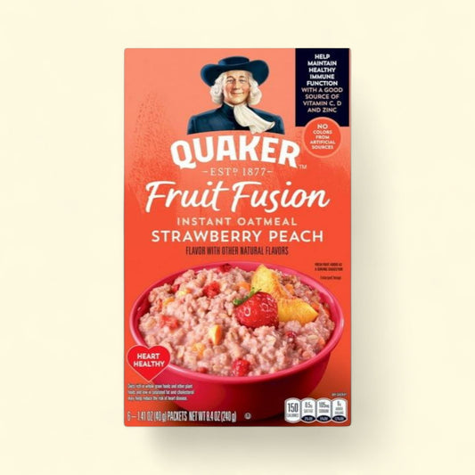 Quaker Instant Oatmeal, Fruit Fusion Strawberry Peach, 8.4 oz, 6 Pa... — authentic US product shipped worldwide by Treatspree