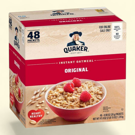 Flocons d'avoine instantanés Quaker, saveur originale - 1,35 kg / 48 sachets