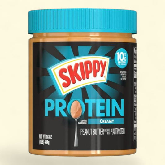 SKIPPY Protein Creamy Peanut Butter with Plant Protein, 16 oz Jar