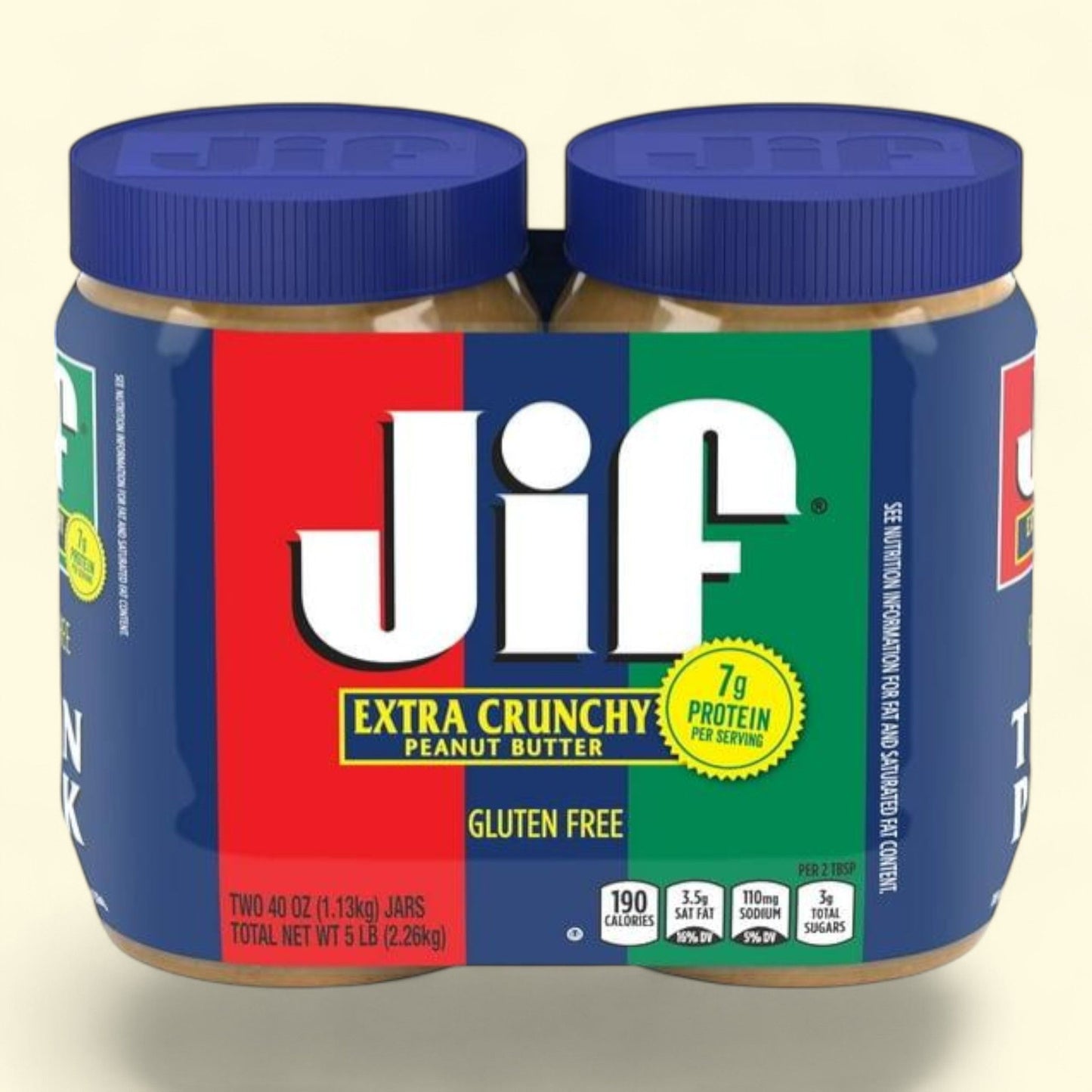 Jif Extra Crunchy Peanut Butter, 80-Ounce Twin Pack