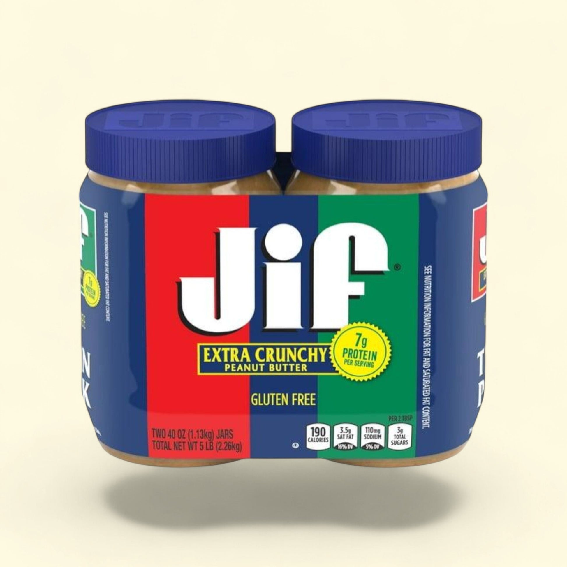 Jif Extra Crunchy Peanut Butter, 80-Ounce Twin Pack — authentic US product shipped worldwide by Treatspree