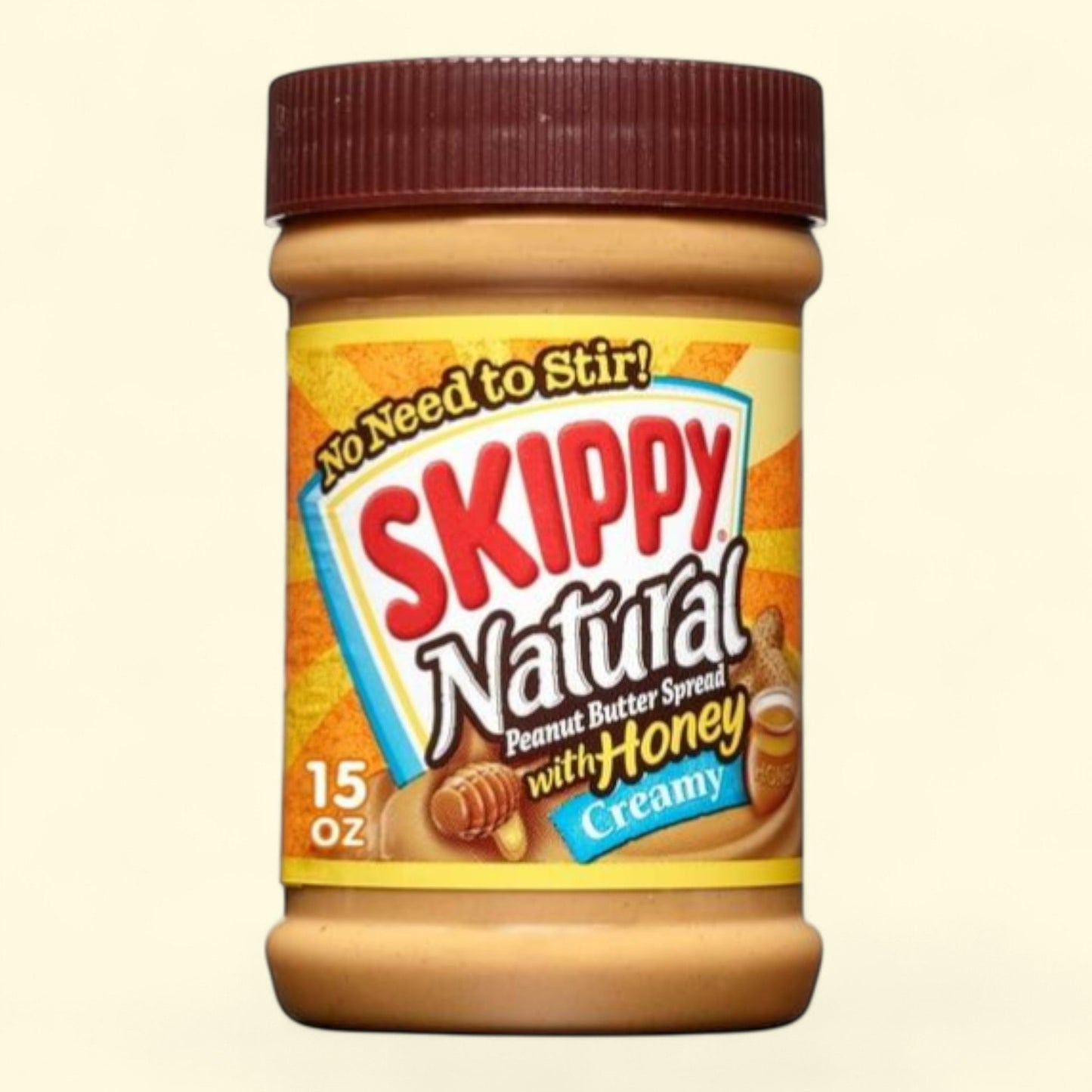 SKIPPY Natural Creamy Peanut Butter Spread with Honey, 15 oz