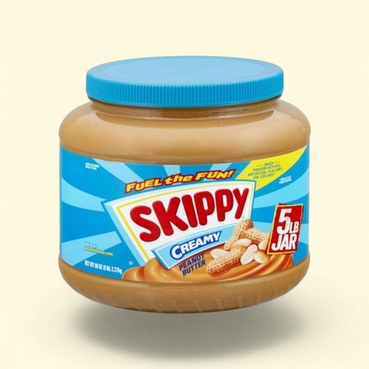 SKIPPY Peanut Butter, Creamy, 80 oz — authentic US product shipped worldwide by Treatspree
