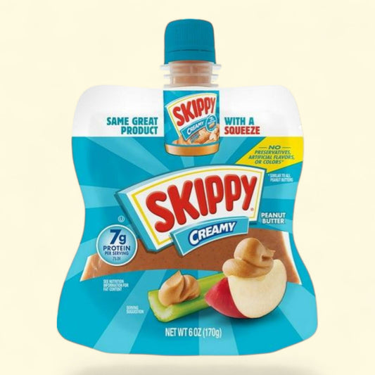 SKIPPY Creamy Peanut Butter Squeeze Pack, 6 oz
