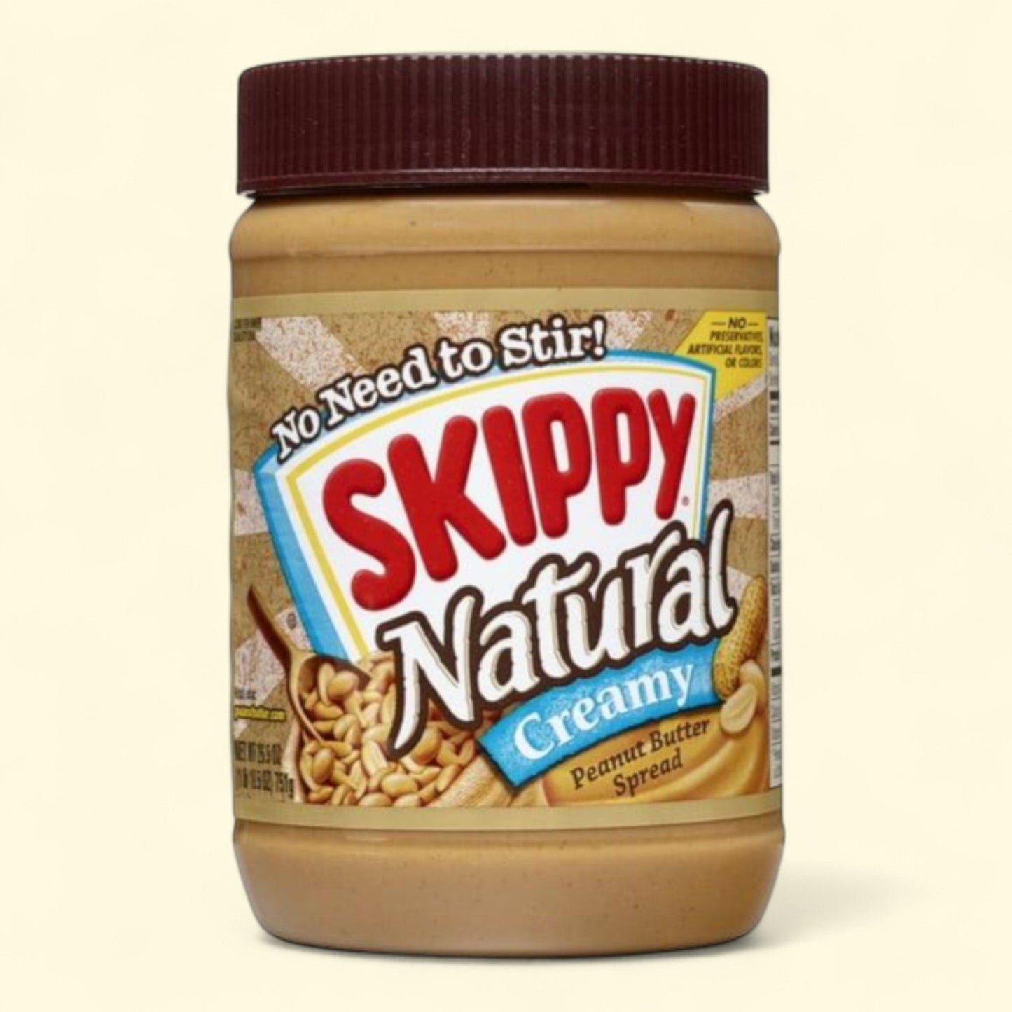 SKIPPY Natural Creamy Peanut Butter Spread, 26.5 oz Jar