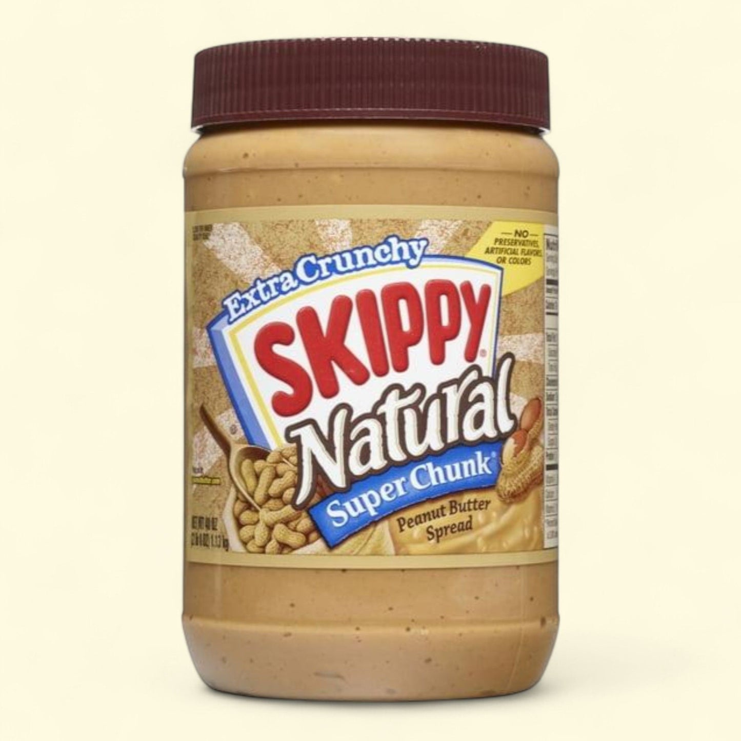 SKIPPY Natural SUPER CHUNK Peanut Butter Spread, 40 oz