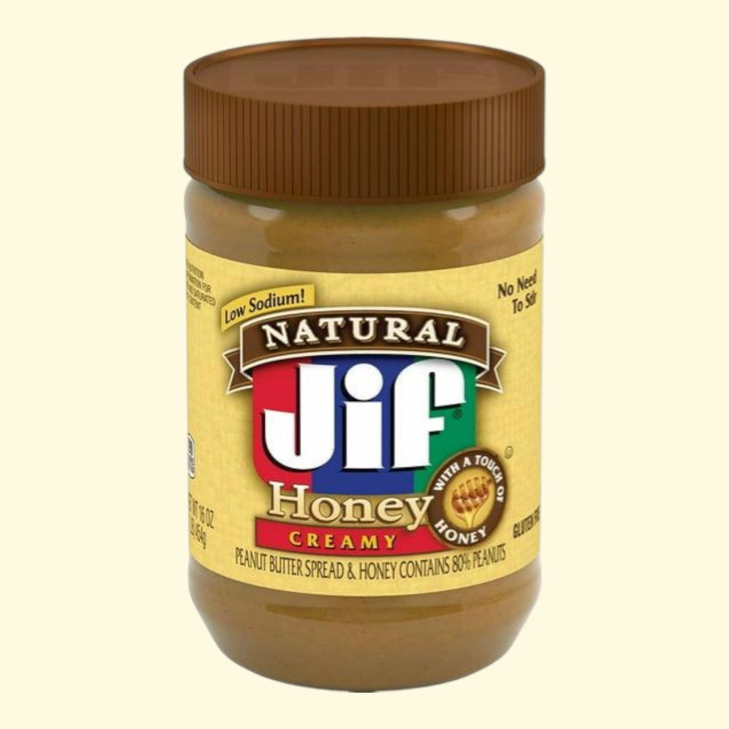 Jif Creamy Natural Peanut Butter with Honey, 16 oz
