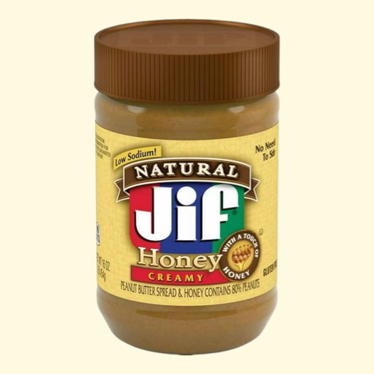 Jif Creamy Natural Peanut Butter with Honey, 16 oz