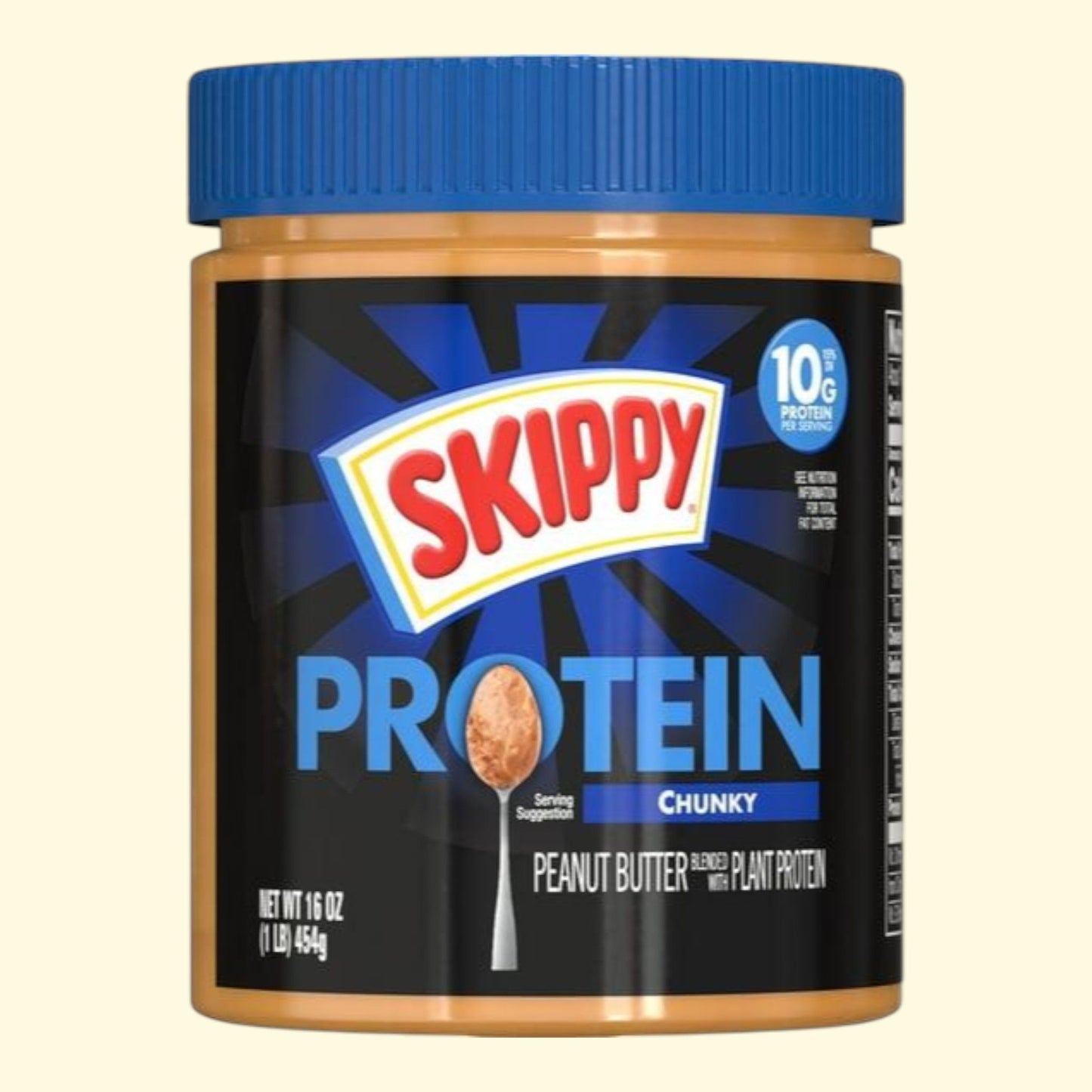 SKIPPY Protein Chunky Peanut Butter, 16 oz Jar