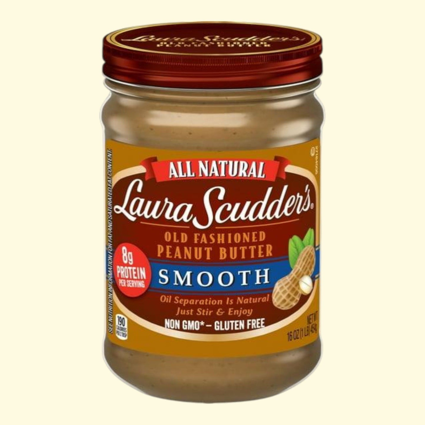 Laura Scudder's Smooth Peanut Butter, 16-Ounce Jar