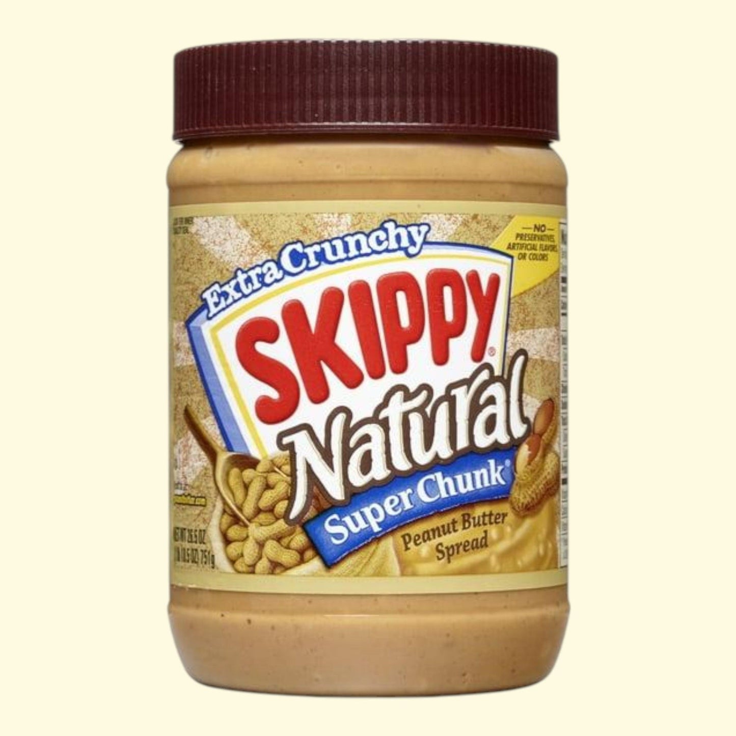 SKIPPY Natural SUPER CHUNK Peanut Butter Spread, 26.5 oz
