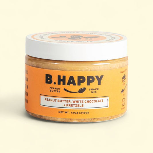 B Happy Peanut Butter, Dream Big - White Chocolate and Pretzel, 12 oz — authentic US product shipped worldwide by Treatspree