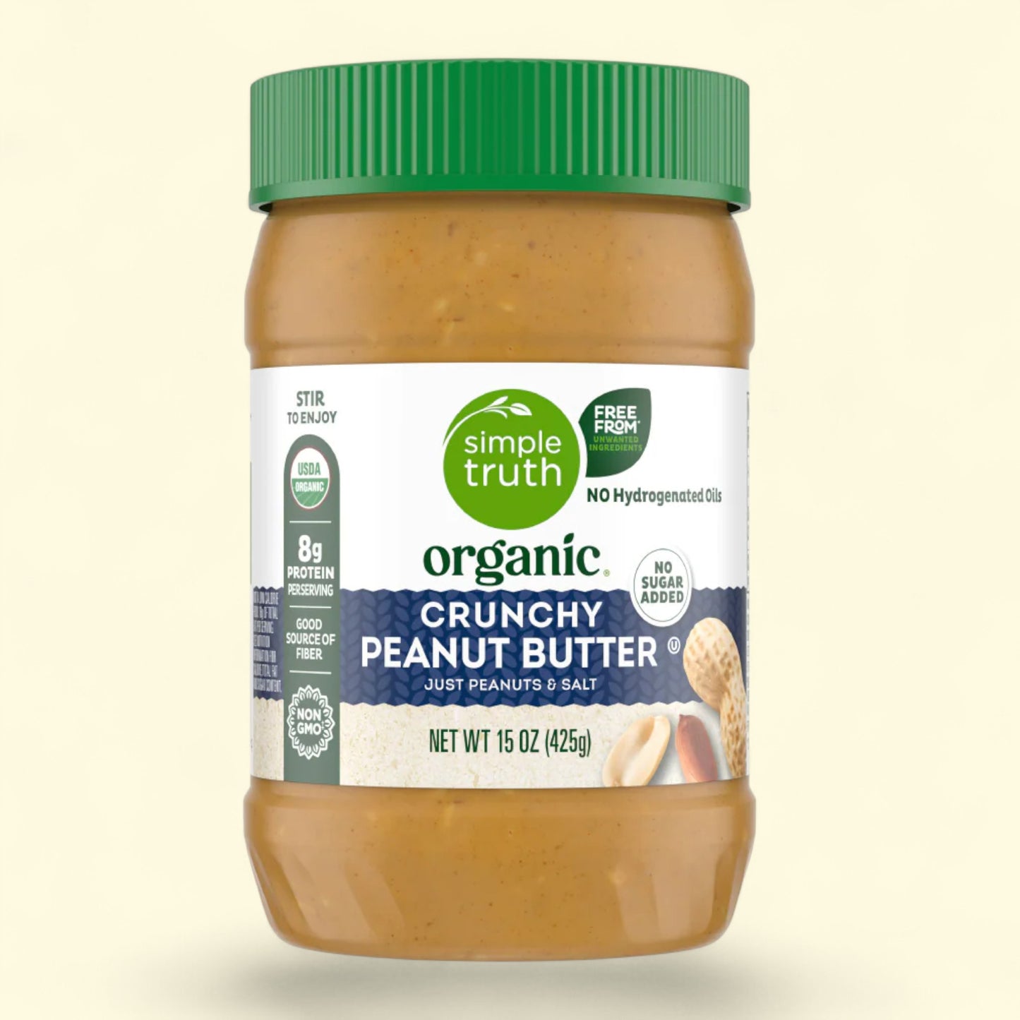 Simple Truth Organic Peanut Butter Crunchy, 15 oz