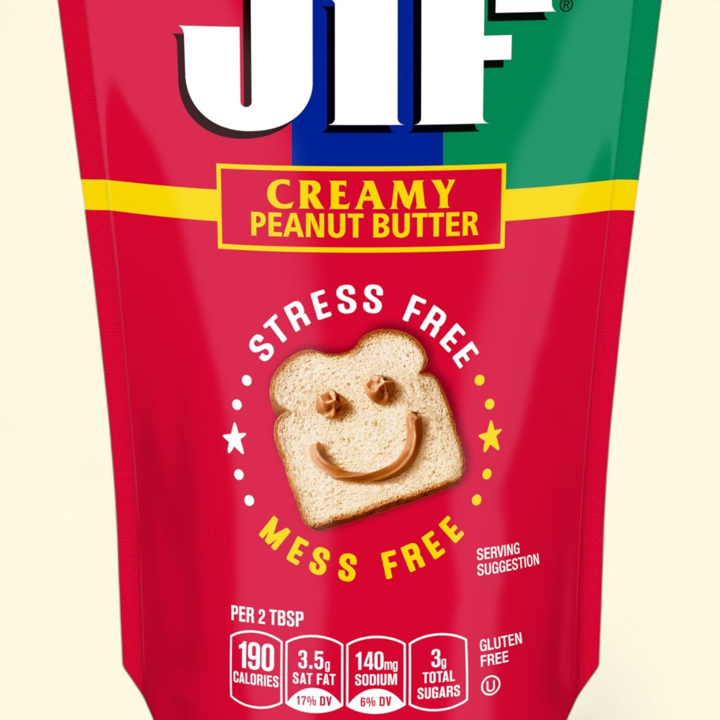 Jif Portable Squeeze Creamy Peanut Butter, 13 oz