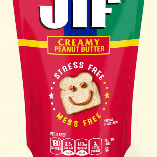Jif Portable Squeeze Creamy Peanut Butter, 13 oz