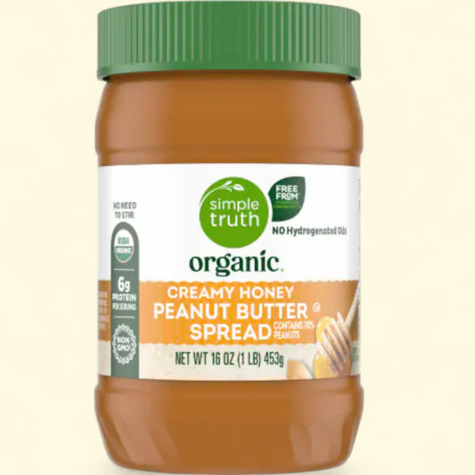 Simple Truth Organic No Stir Creamy Honey Peanut Butter Spread, 16 oz