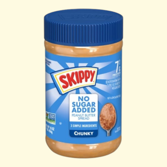 Skippy No Sugar Added Chunky Peanut Butter Spread, 16 oz
