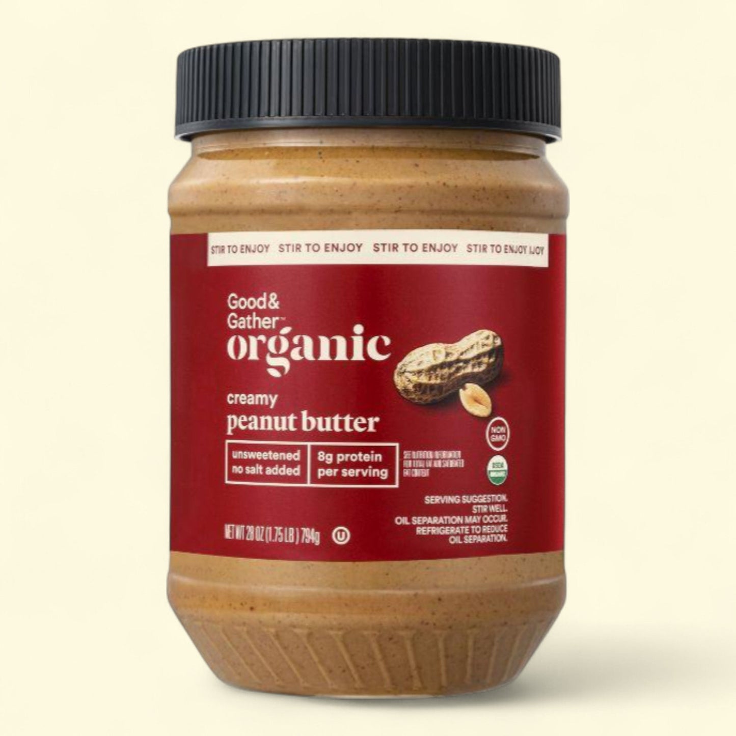 Good & Gather, Organic Stir Peanut Butter Creamy, 28oz