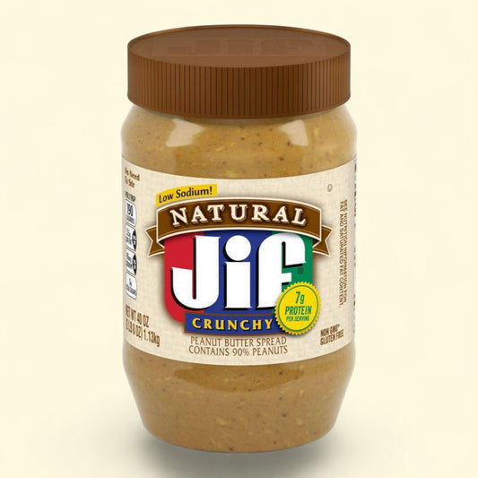 Jif Natural Crunchy Peanut Butter Spread, 40oz