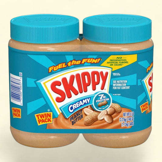 Skippy Creamy Peanut Butter, 80oz / 2pk