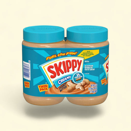 Skippy Creamy Peanut Butter, 80oz / 2pk — authentic US product shipped worldwide by Treatspree