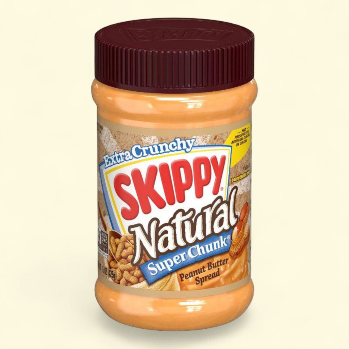 Skippy Natural Super Chunk Peanut Butter, 15oz