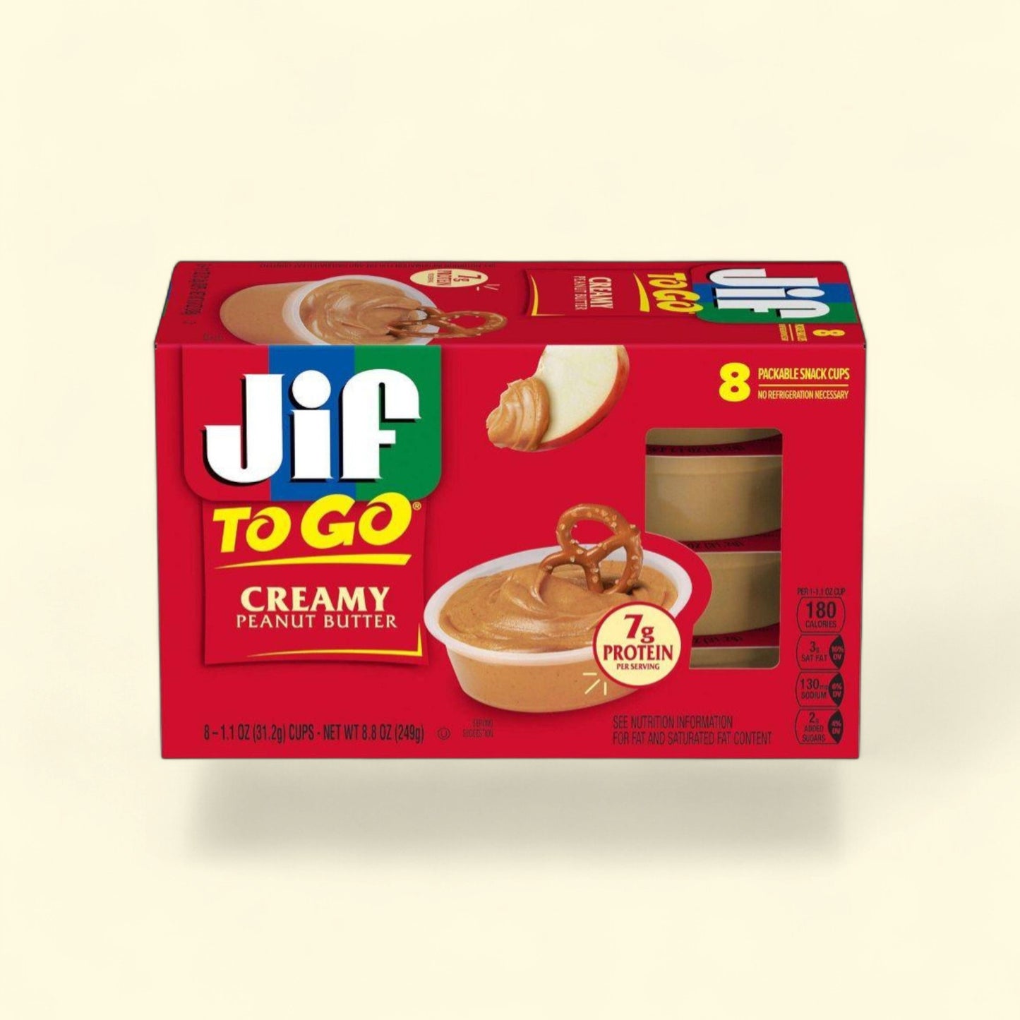 Jif To-Go Creamy Peanut Butter, 8.8oz/8ct — authentic US product shipped worldwide by Treatspree