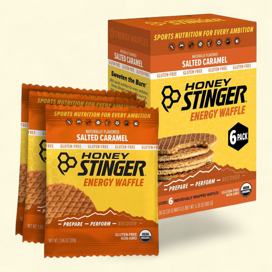 Honey Stinger Energy Waffle Snack, Salted Caramel, 1.06 oz, 6 Count