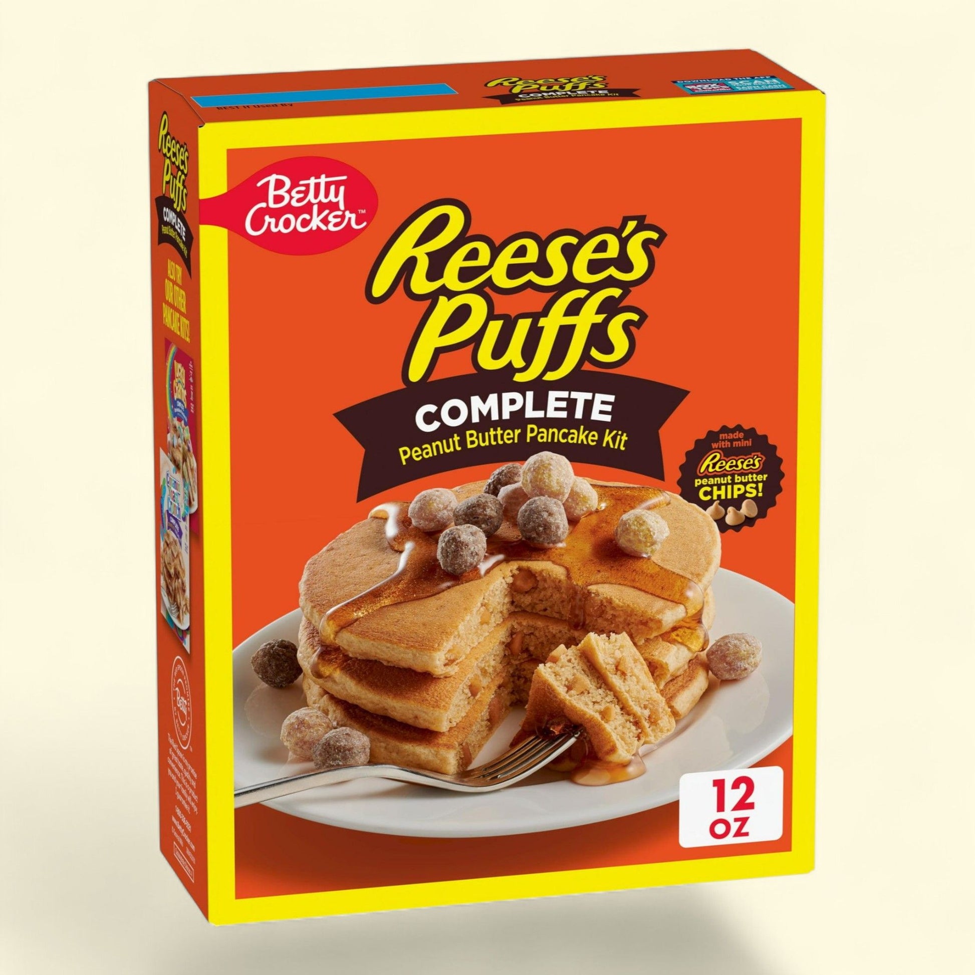 Betty Crocker Pancake Mix, REESE's PUFFS Peanut Butter, 12 oz. — authentic US product shipped worldwide by Treatspree