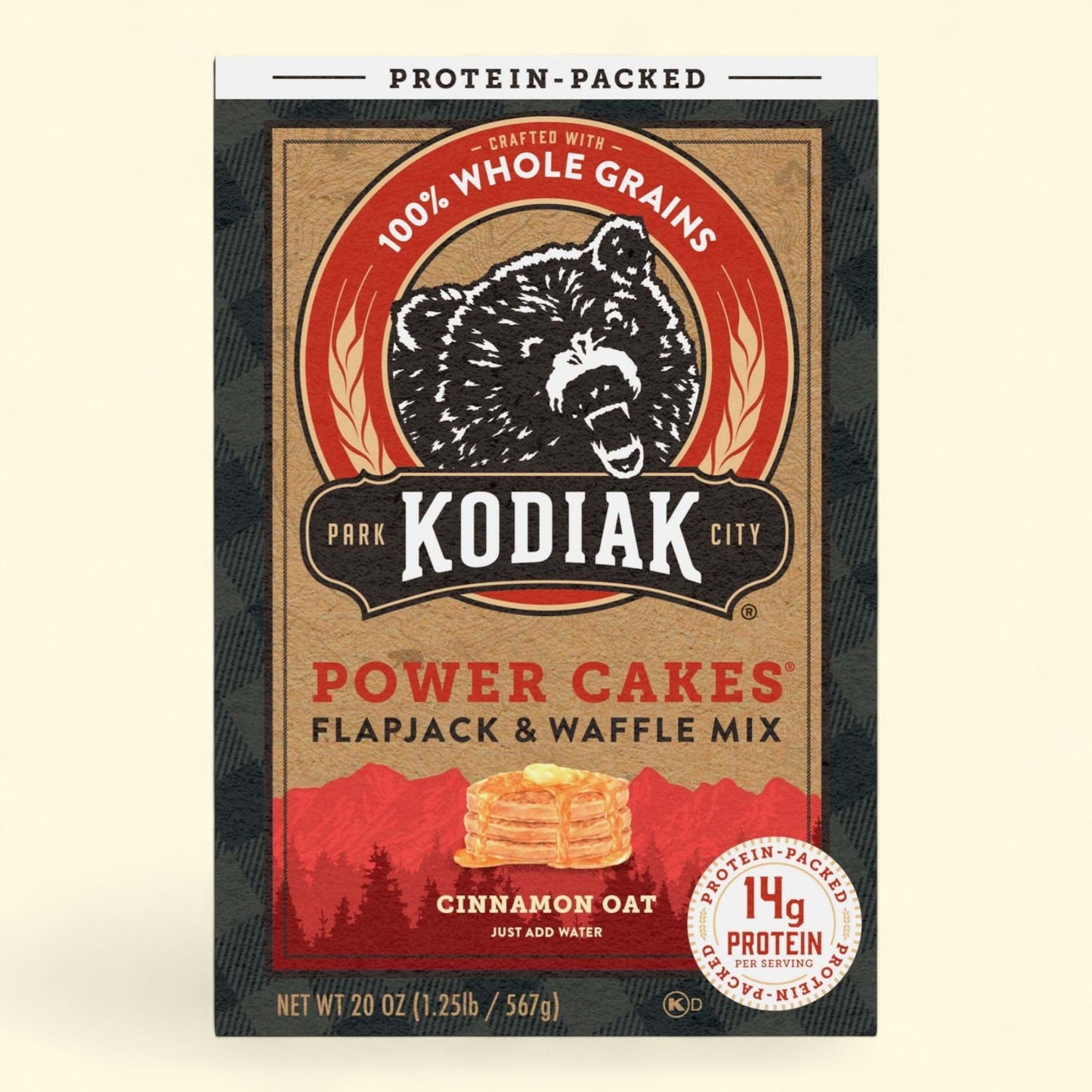 Kodiak Power Cakes Cinnamon Oat Pancake and Waffle Mix, 20 oz