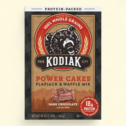 Kodiak Protein-Packed Power Cakes Dark Chocolate Pancake and Waffle Mix, 20 oz
