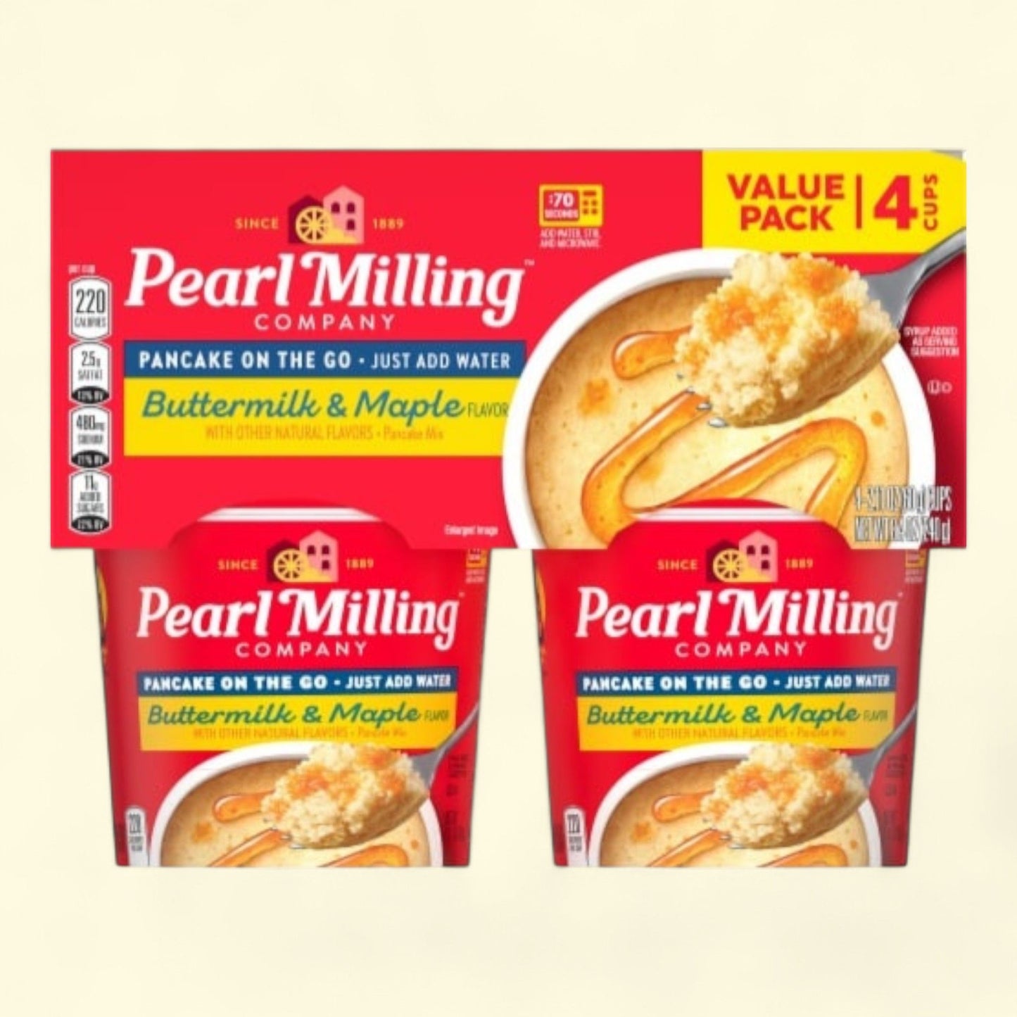Pearl Milling Company Pancake Mix, Buttermilk & Maple, 2.11 oz, 4 Count