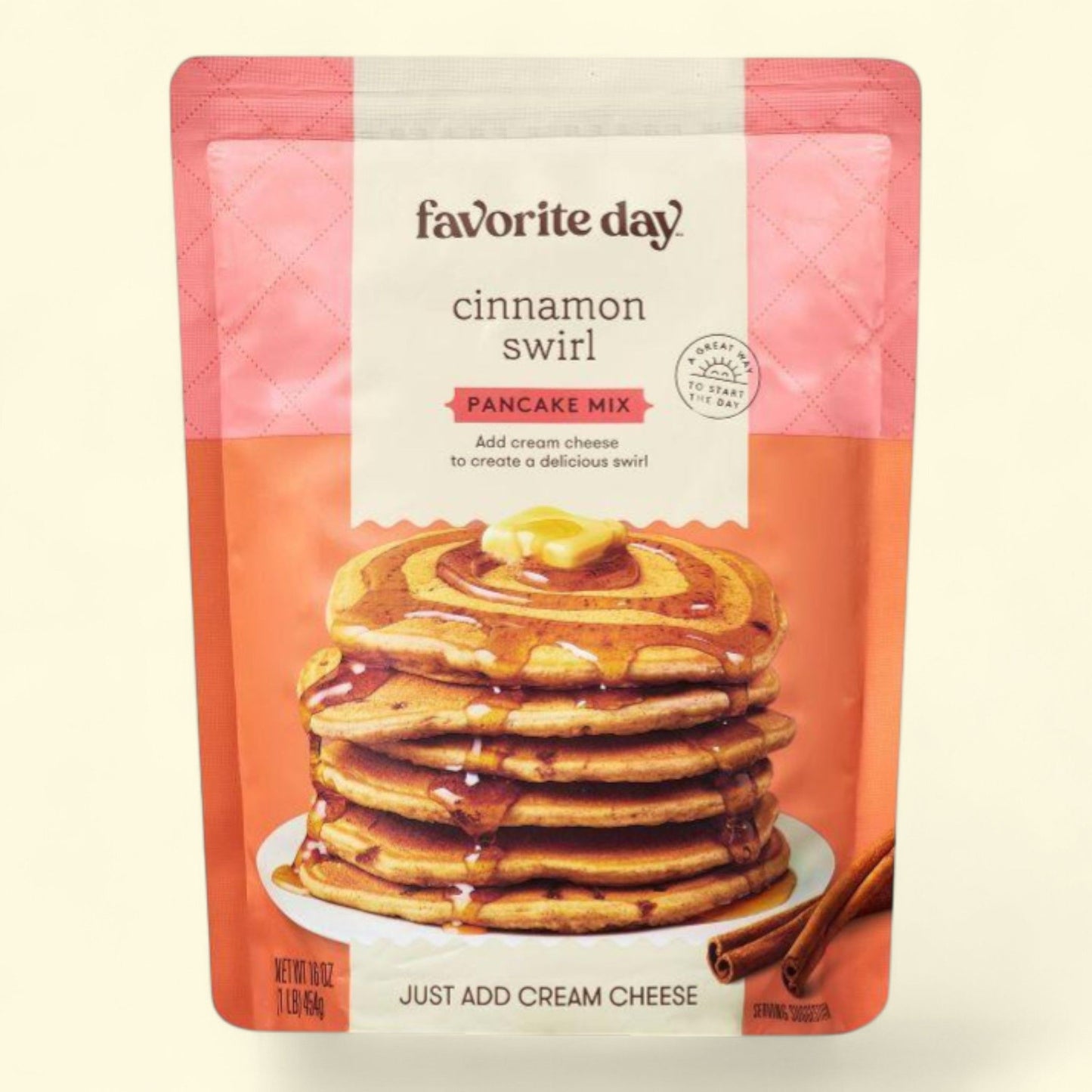 Favorite Day™ Cinnamon Roll Pancake and Waffle Mix, 16oz — authentic US product shipped worldwide by Treatspree