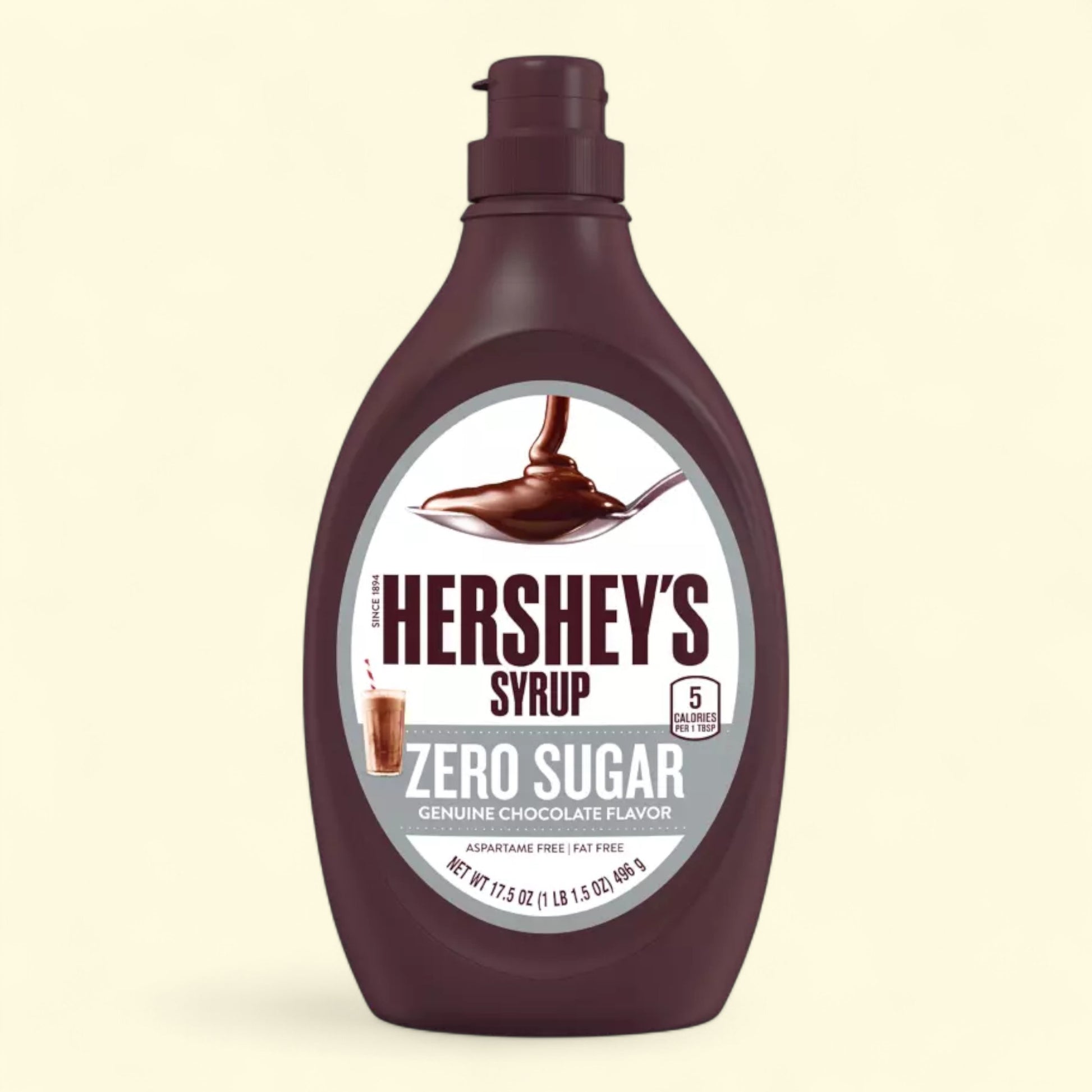 HERSHEY'S Chocolate Syrup, Zero Sugar, Bottle 17.5 oz