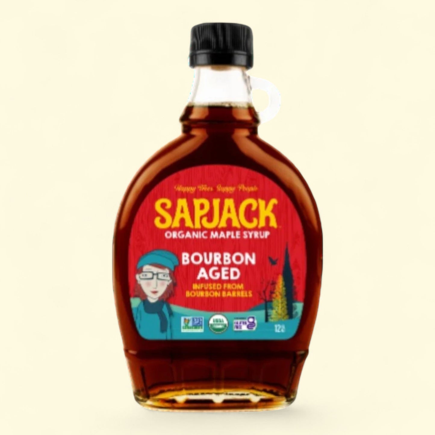 Sapjack Organic Maple Syrup, Burbon Barrel Aged, 12oz