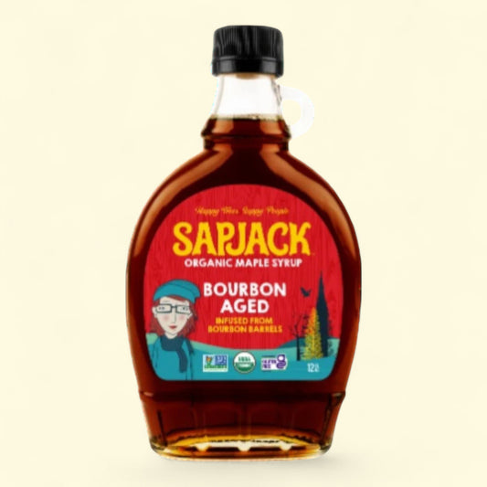 Sapjack Organic Maple Syrup, Burbon Barrel Aged, 12oz